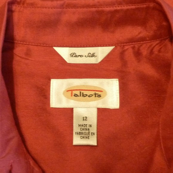 Tunic Blouse Silk EUC Fuchsia - Picture 6 of 8